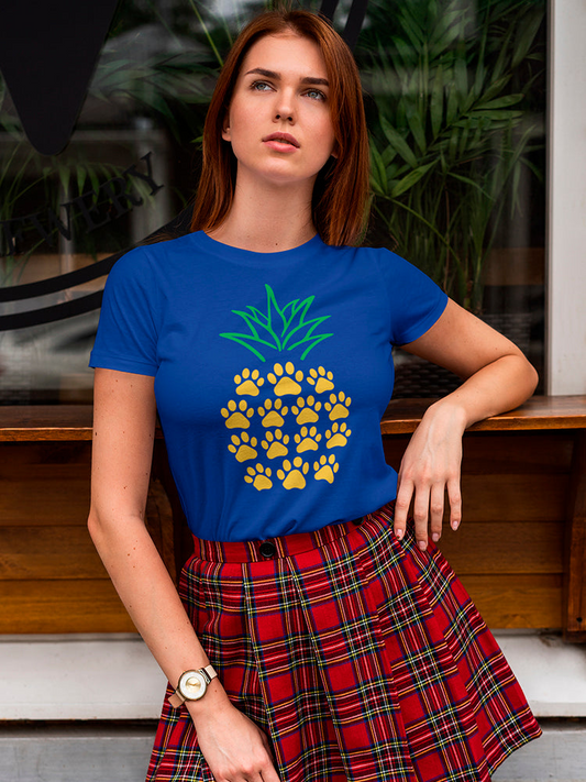 Pineapple Made Of Dog Paws Women's T-shirt