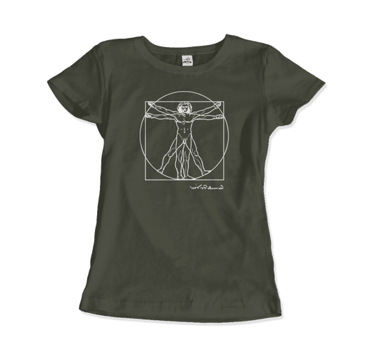 Leonardo Da Vinci, Vitruvian Man Sketch T-Shirt