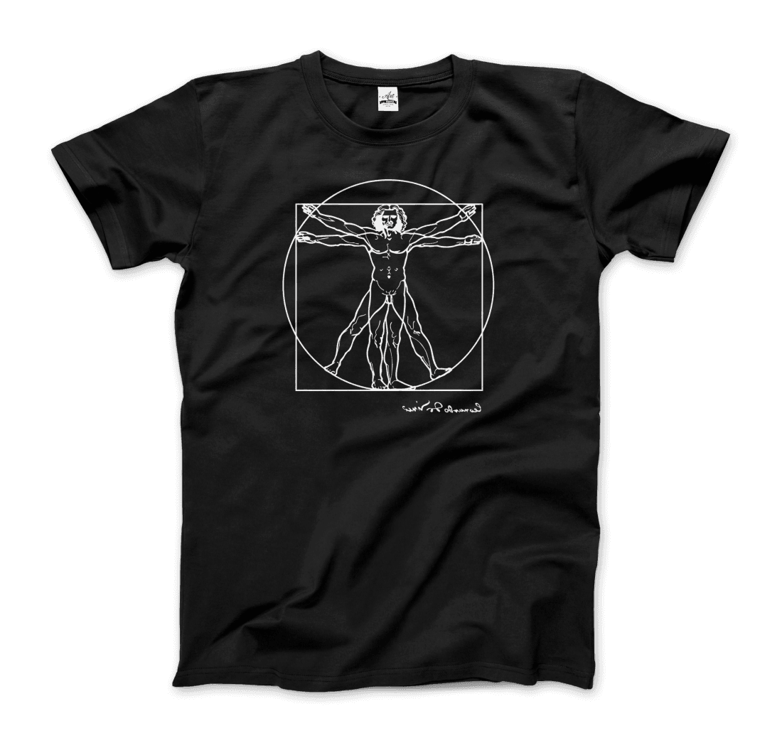 Leonardo Da Vinci, Vitruvian Man Sketch T-Shirt