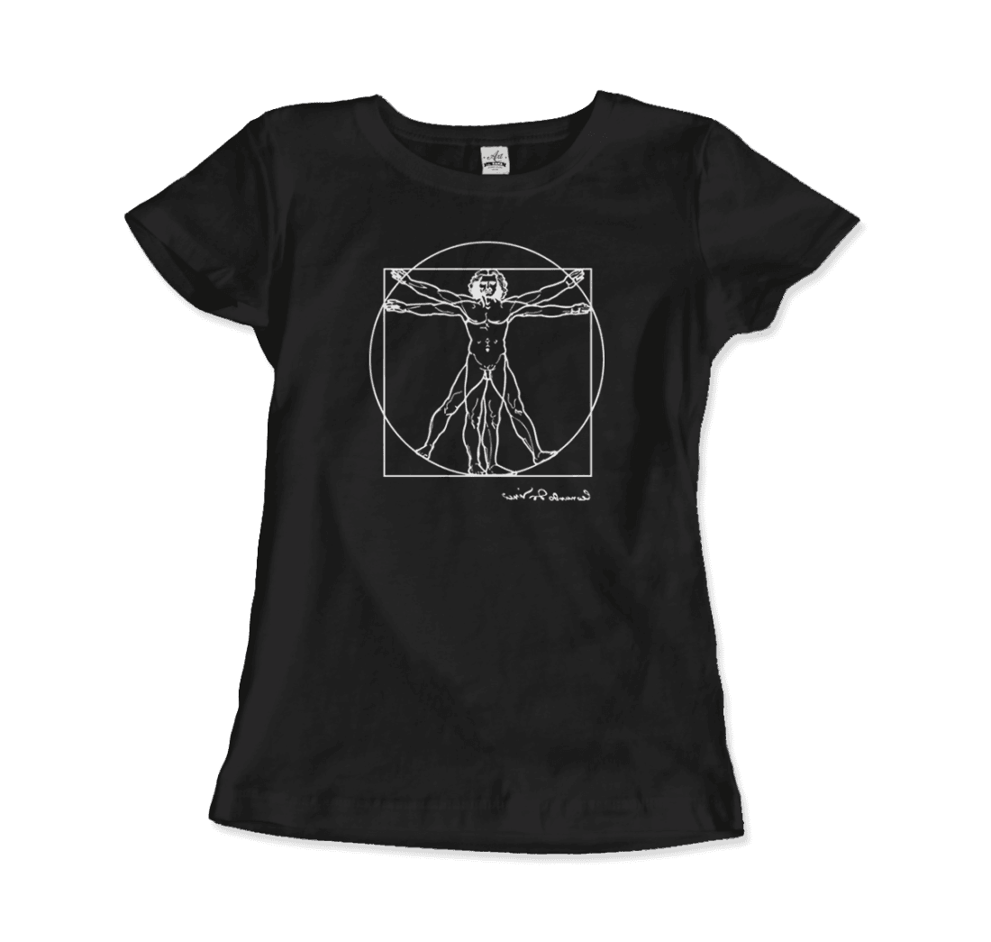 Leonardo Da Vinci, Vitruvian Man Sketch T-Shirt