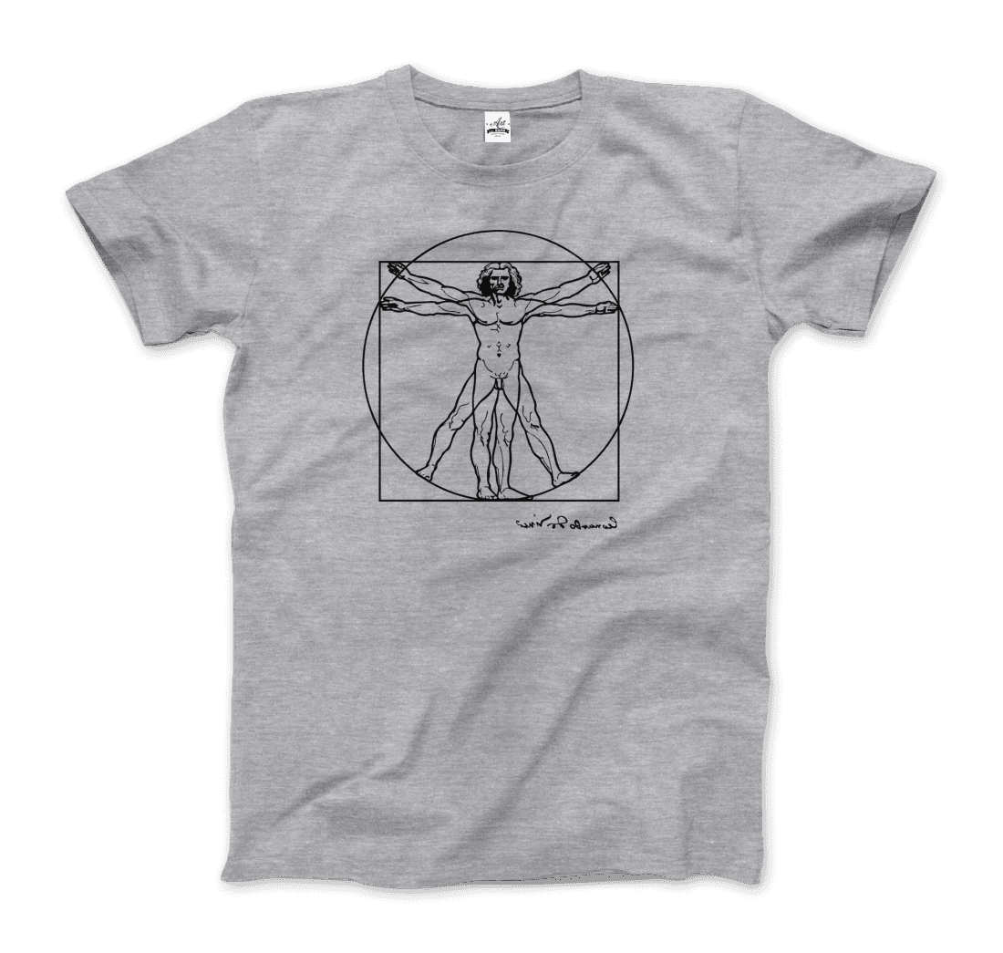 Leonardo Da Vinci, Vitruvian Man Sketch T-Shirt