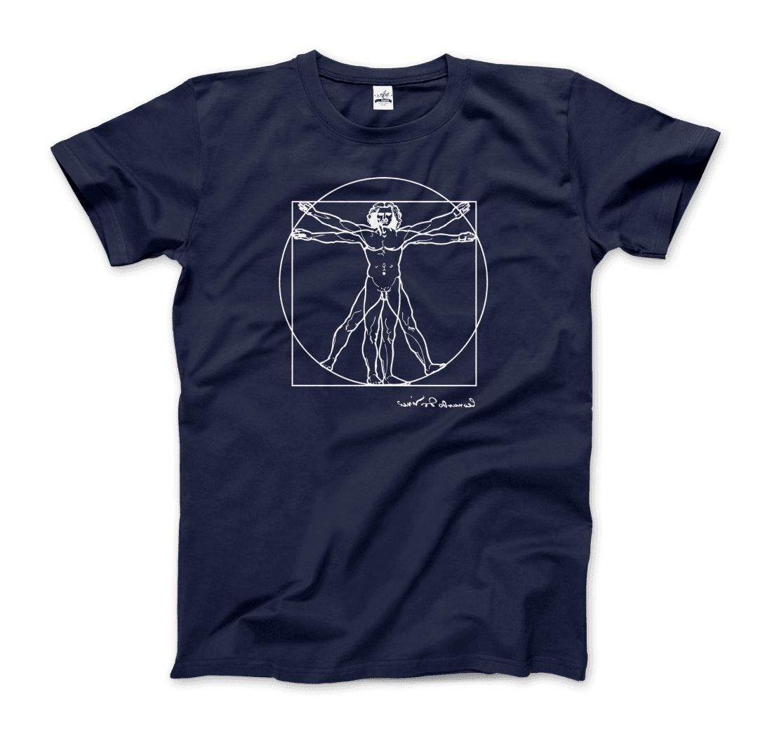 Leonardo Da Vinci, Vitruvian Man Sketch T-Shirt