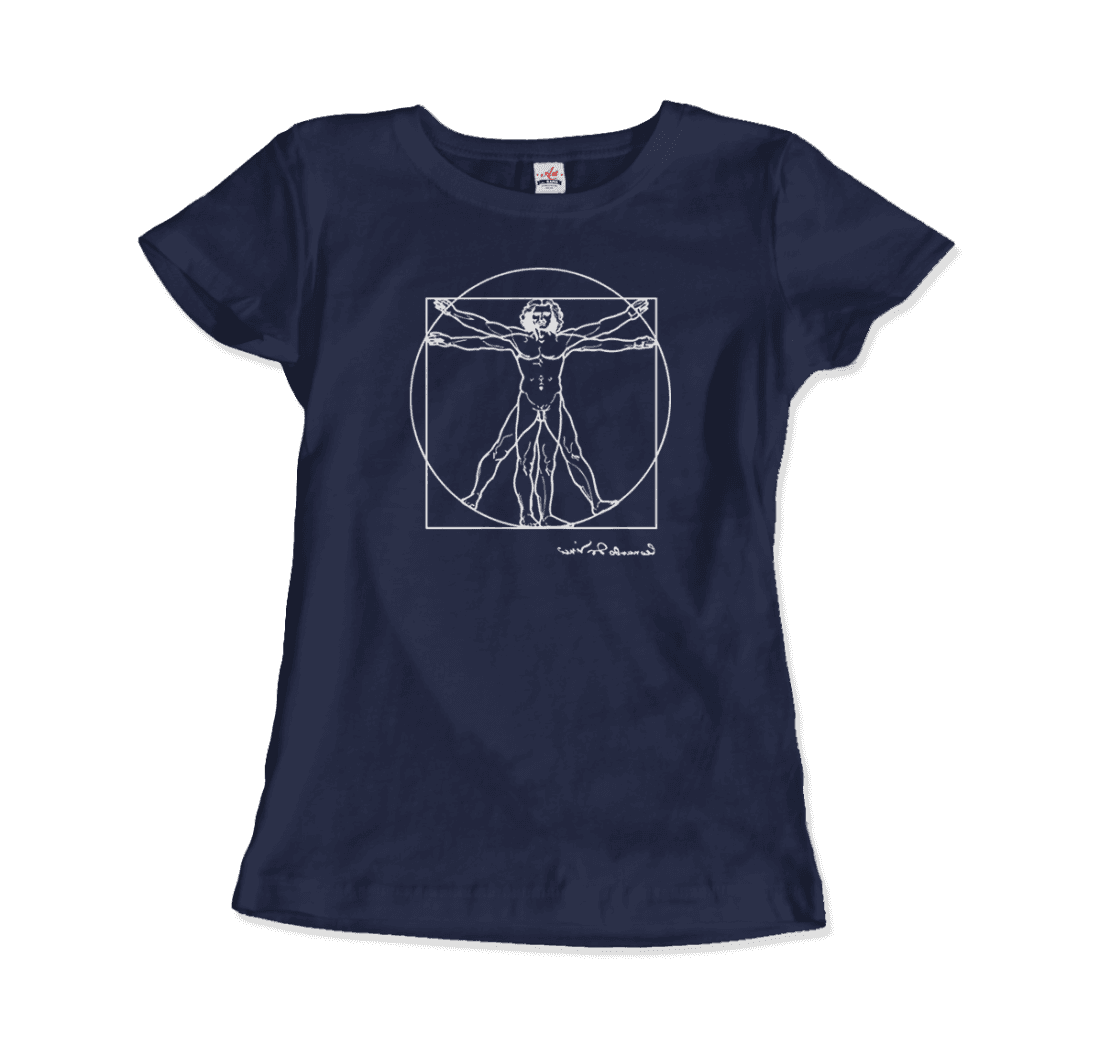 Leonardo Da Vinci, Vitruvian Man Sketch T-Shirt