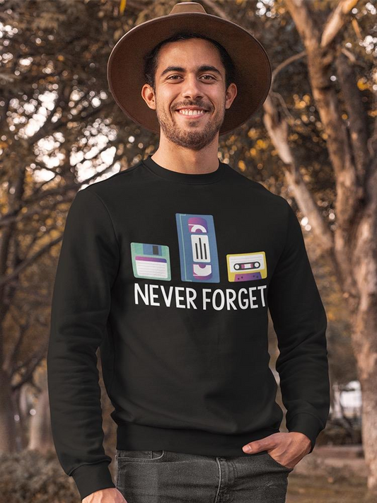 Cassettes, Never Forget Sweatshirt Men's -GoatDeals Designs