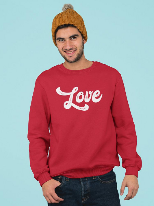 Love Text Sweatshirt Men's -GoatDeals Designs