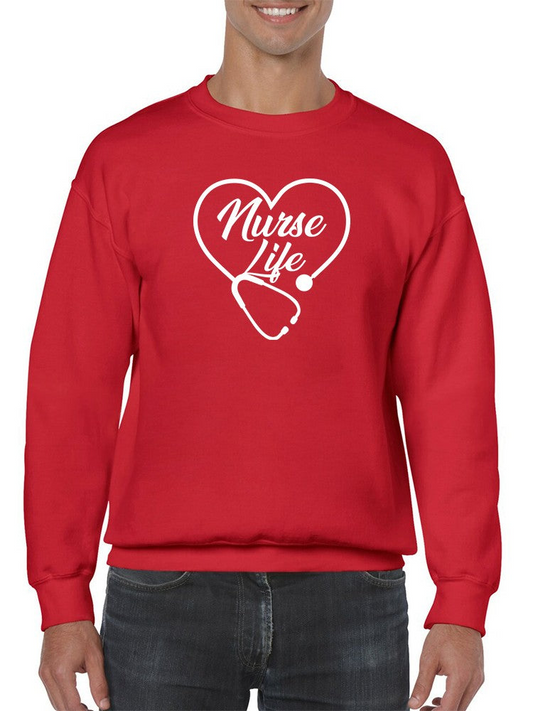 Nurse Life Slogan Sweatshirt Men's -GoatDeals Designs