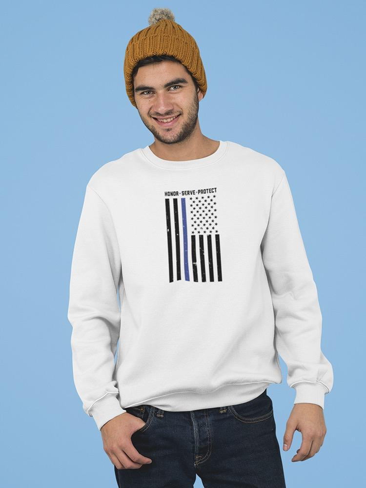 Law Enforcement Flag Sweatshirt Men's -GoatDeals Designs