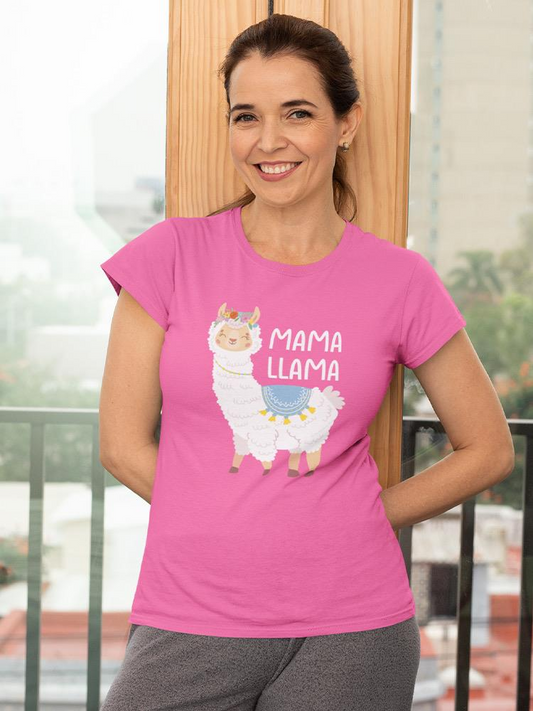 Mama Llama T-Shirt Tee Women's -GoatDeals Designs