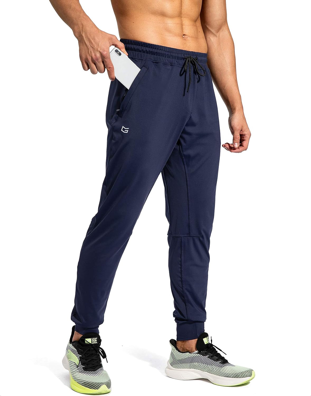 Men'S Sweatpants with Zipper Pockets Athletic Pants Traning Track Pants Joggers for Men Soccer, Running, Workout