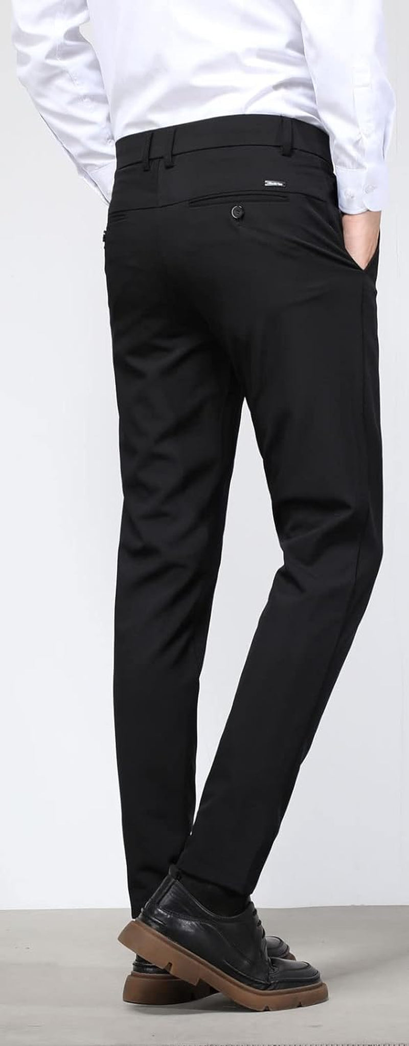 Men'S 4-Way Flex Stretch Slim Fit Dress Pants