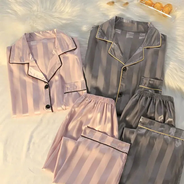 Couple Luxury Silk Pajama Set