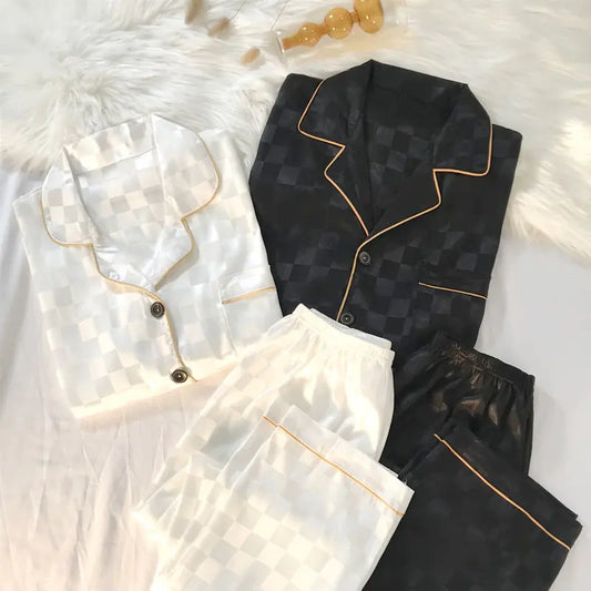 Couple Luxury Silk Pajama Set