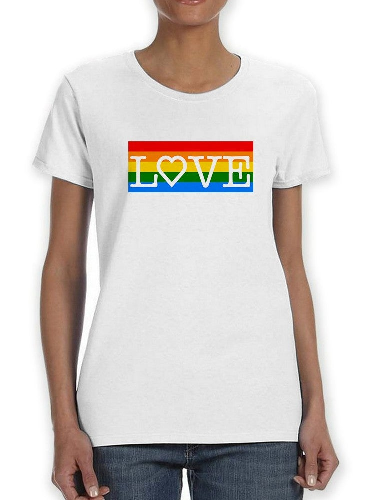 Love Lgbt Flag Simple Women's T-Shirt