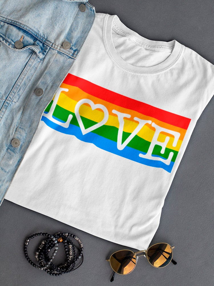 Love Lgbt Flag Simple Women's T-Shirt