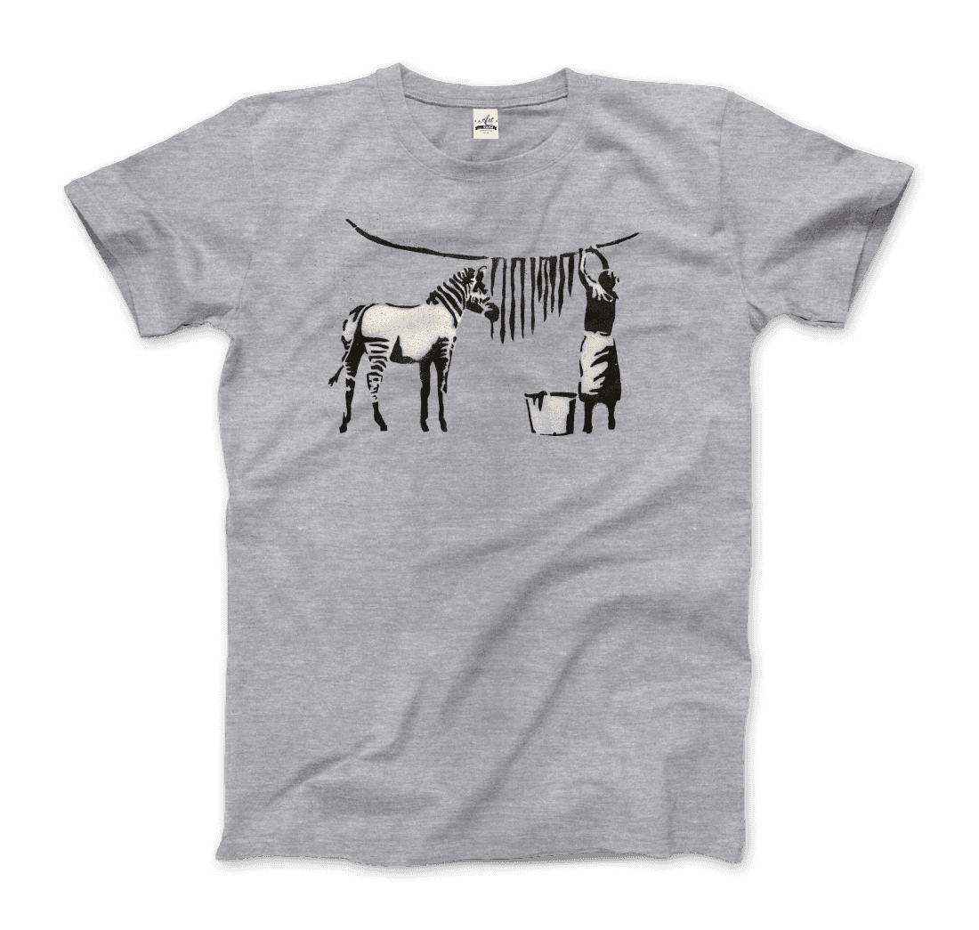 Banksy Zebra Stripes Artwork T-Shirt