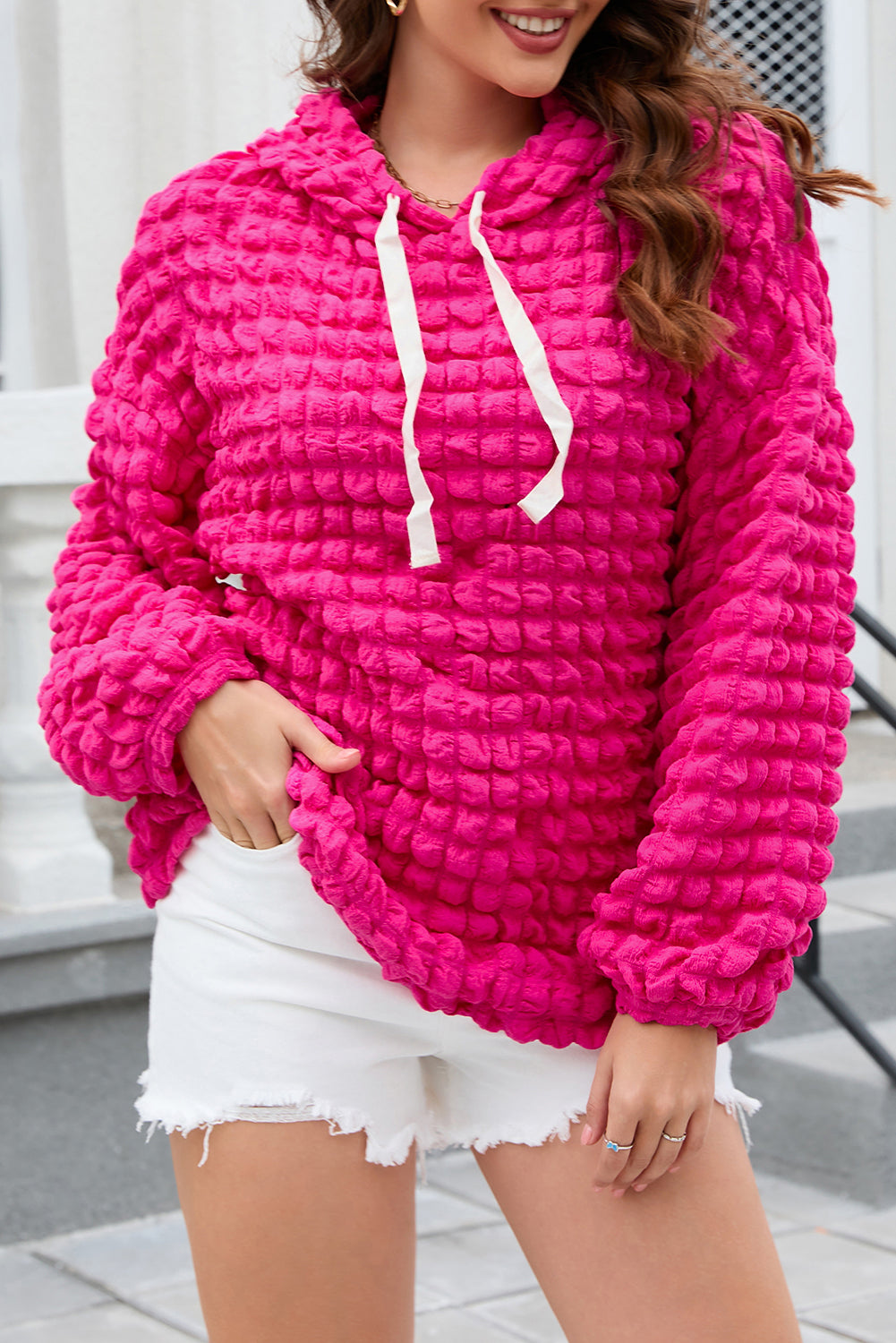 Brynn Bubble Waffle Hoodie