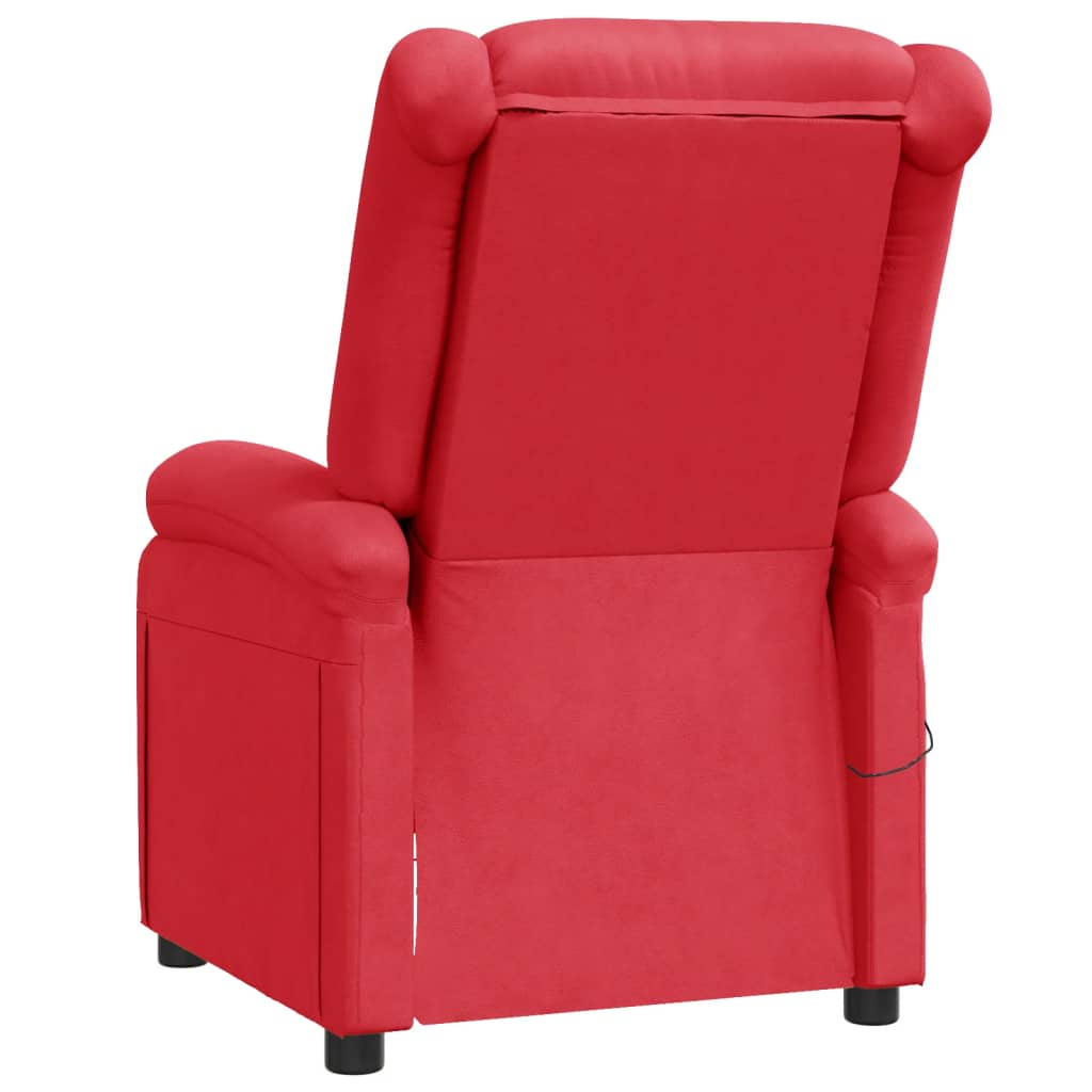 vidaXL Massage Chair Red Faux Leather