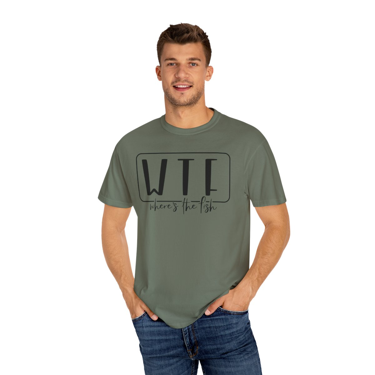 WTF – Where’s The Fish Unisex Garment-Dyed T-shirt