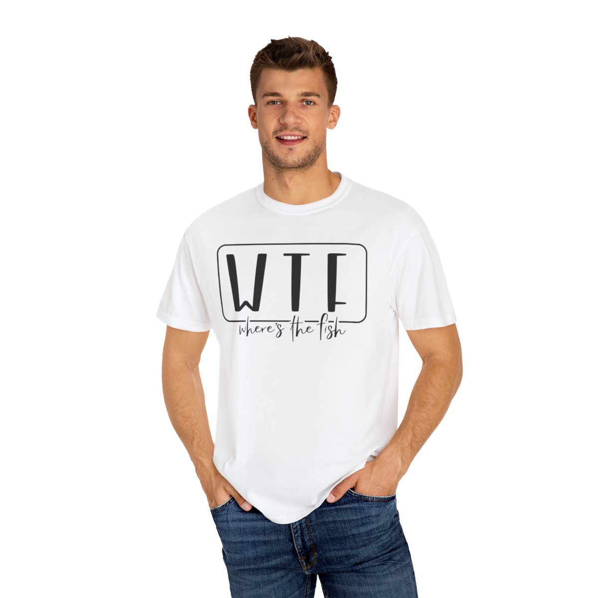 WTF – Where’s The Fish Unisex Garment-Dyed T-shirt