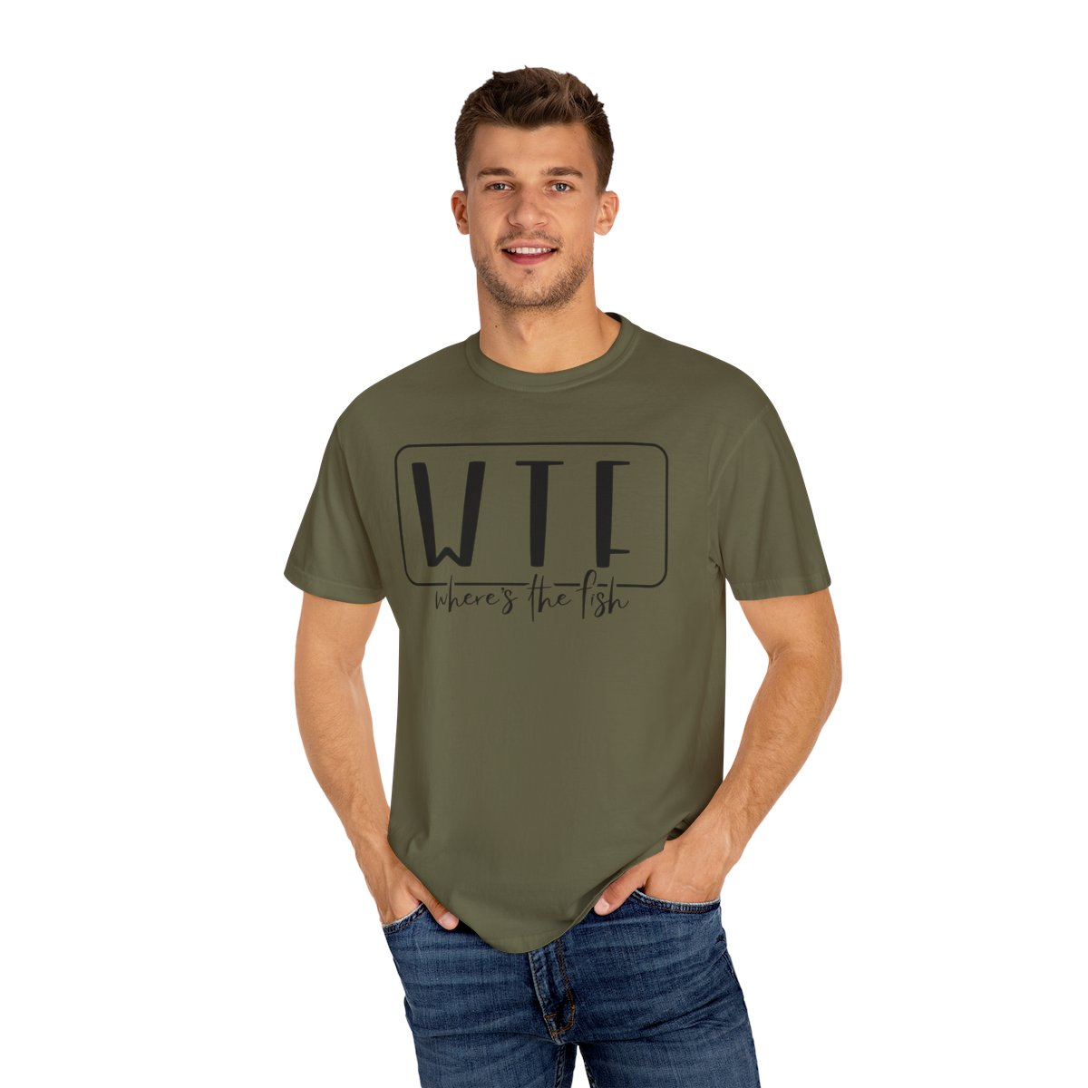 WTF – Where’s The Fish Unisex Garment-Dyed T-shirt