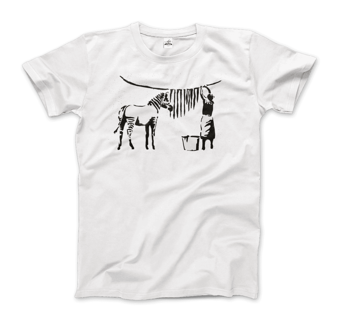 Banksy Zebra Stripes Artwork T-Shirt