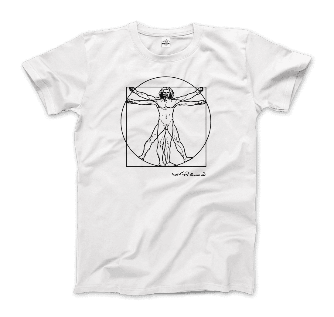 Leonardo Da Vinci, Vitruvian Man Sketch T-Shirt