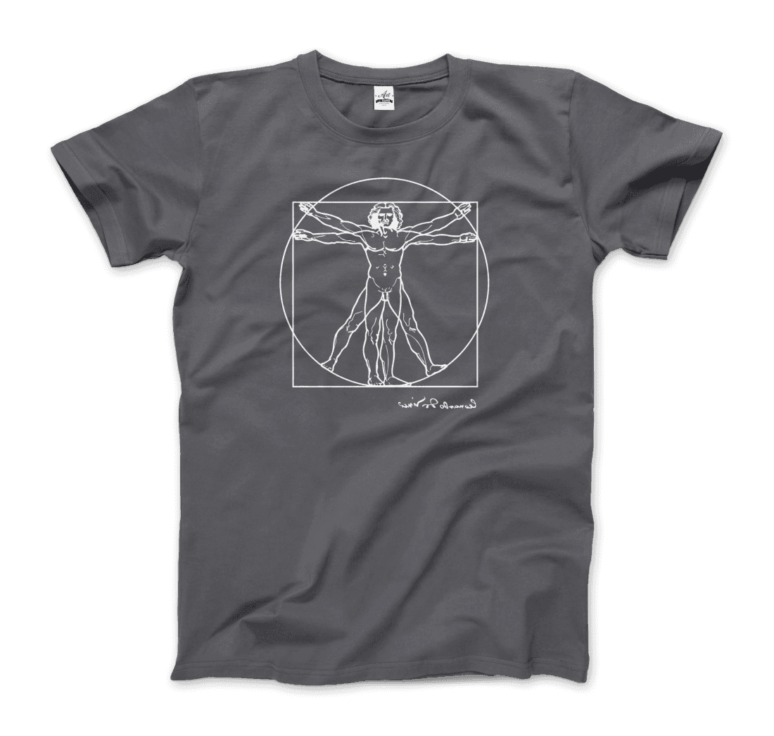 Leonardo Da Vinci, Vitruvian Man Sketch T-Shirt