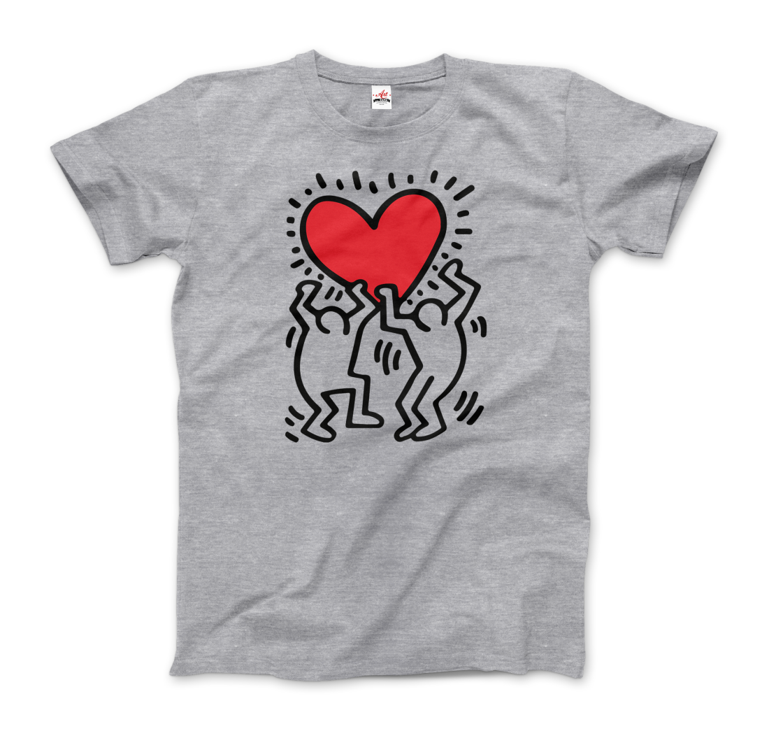 Men Holding Heart Icon, Street Art T-Shirt