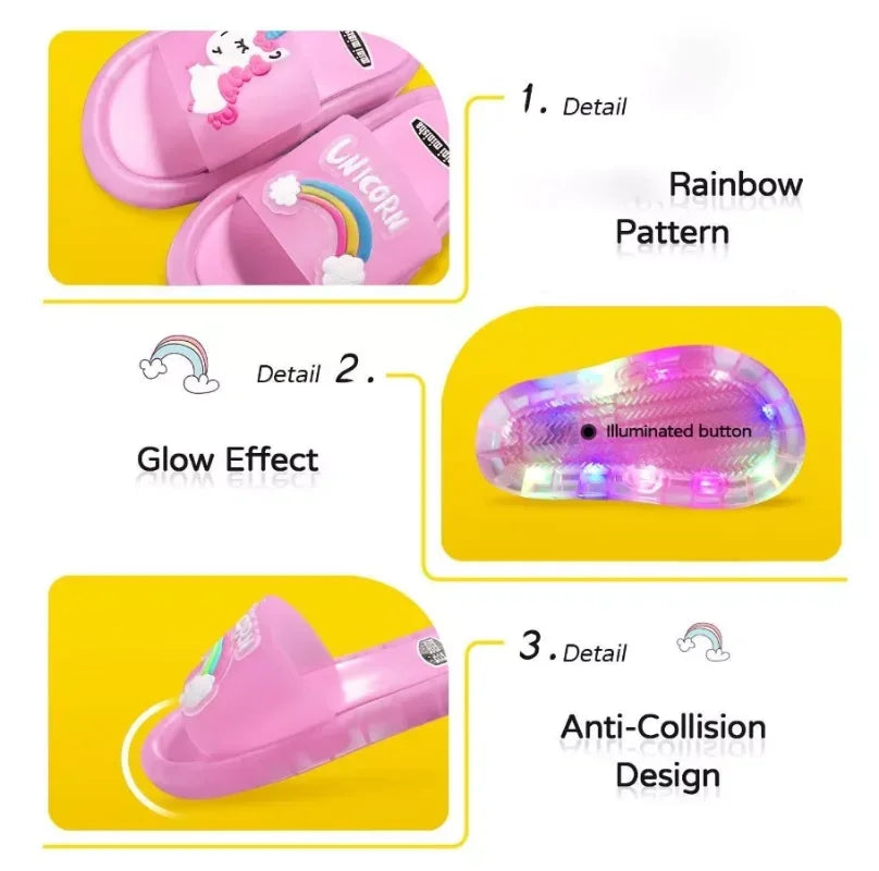 Unicorn Slippers with LED for children multivariant