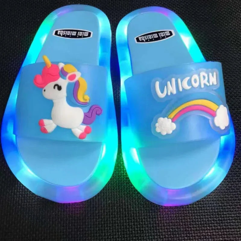 Unicorn Slippers with LED for children multivariant