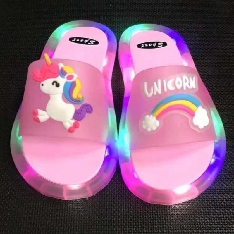 Unicorn Slippers with LED for children multivariant