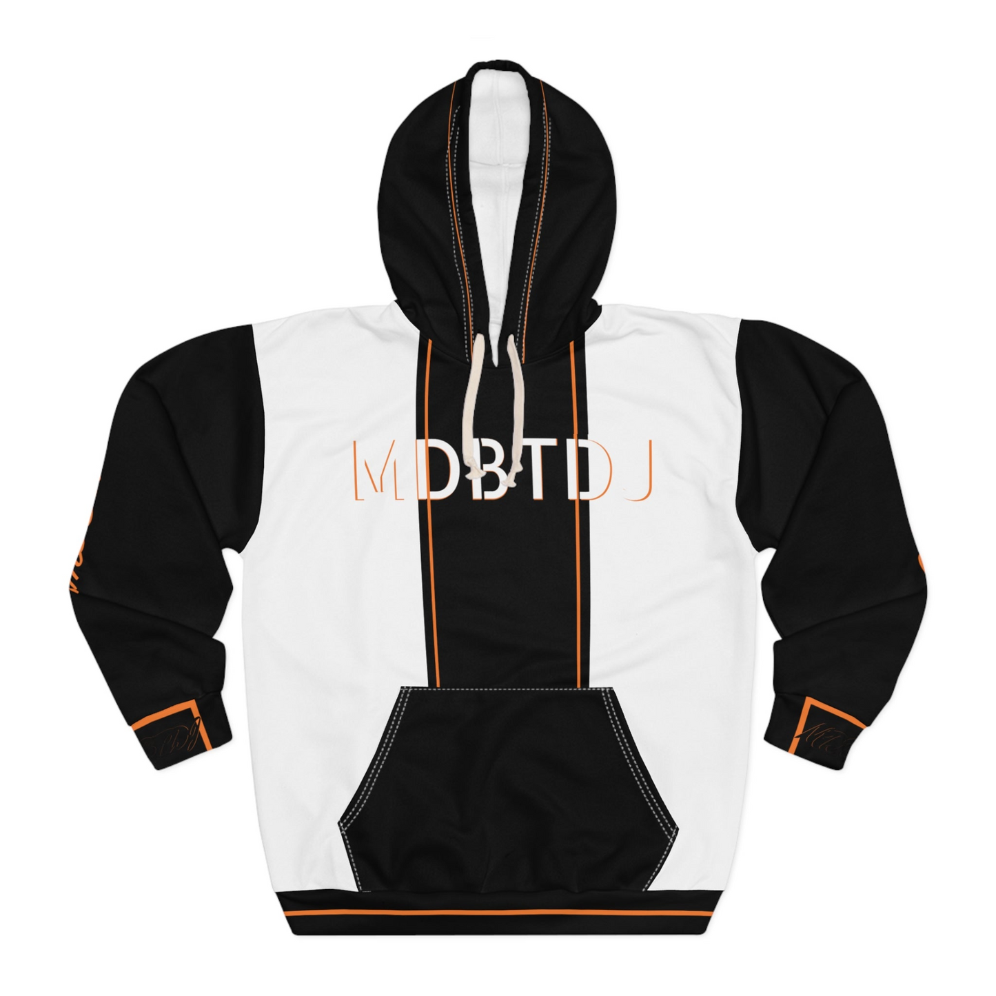 Toasty Orange Trim B&W MDBTDJ Hoodie