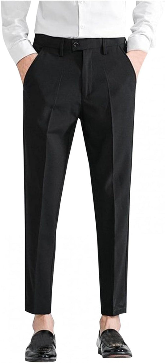 Stoota Men'S Slim Fit Dress Pants Stretch Dress Pant, Classic Fit Plain Flat Front Wrinkle-Resistant Straight Chino Pant