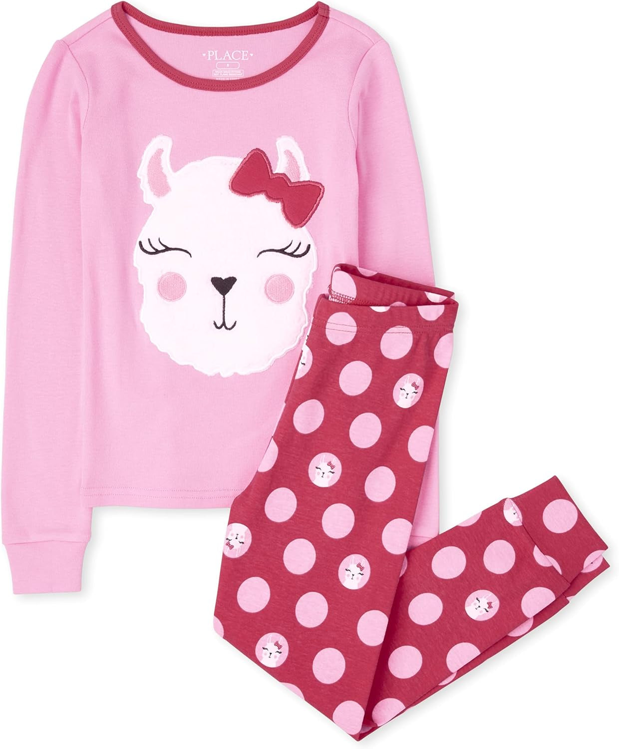 Girls Long Sleeve 2 Piece Snug Fit Cotton Pajamas