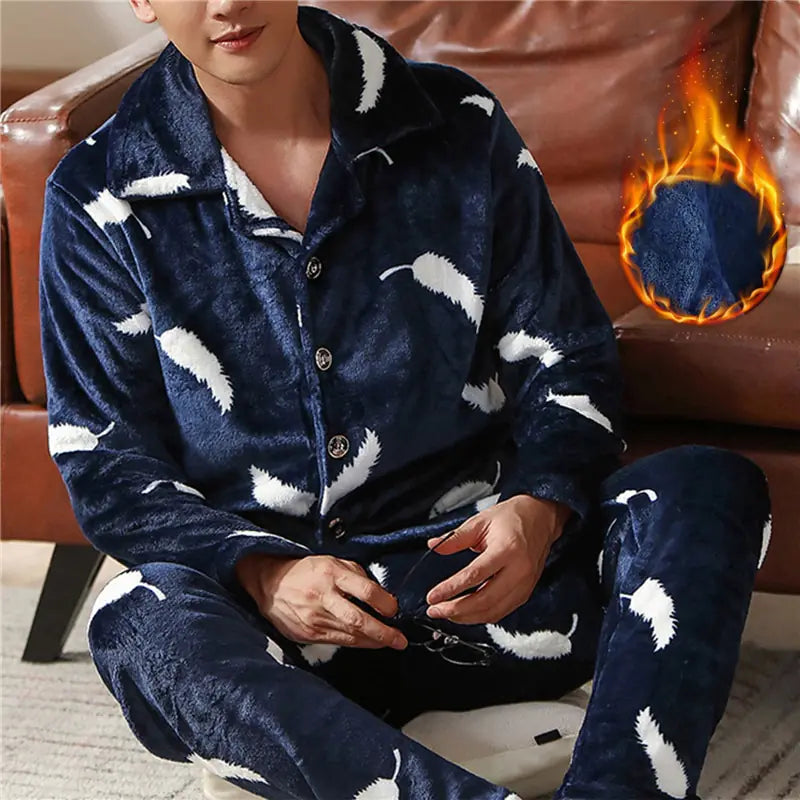 Warm Flannel Pajama Set