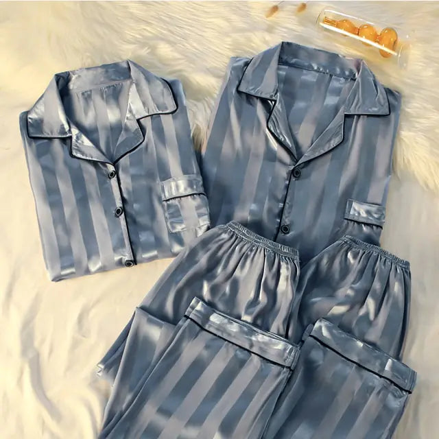 Couple Luxury Silk Pajama Set