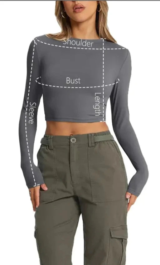 Automet's 3-pack long sleeve crop top