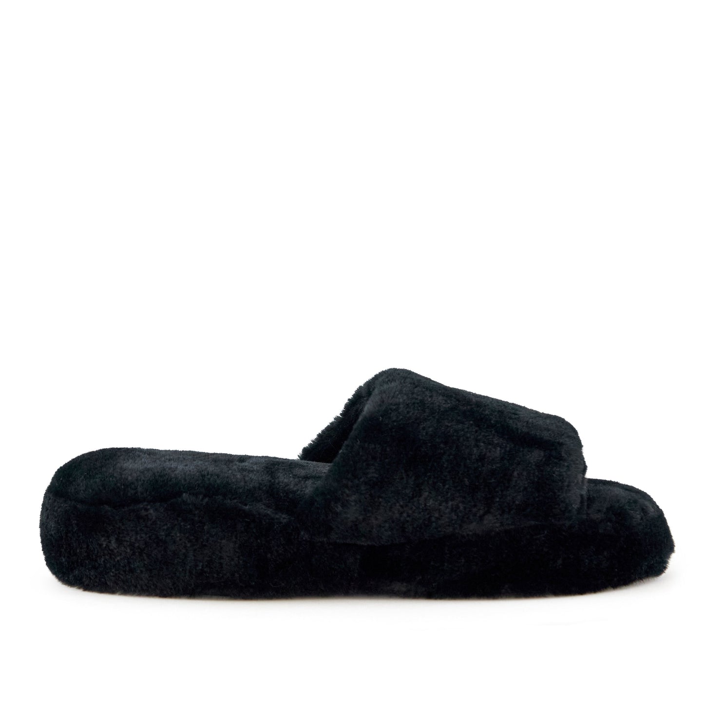 Women's Geneva Faux Fur Slipper Black