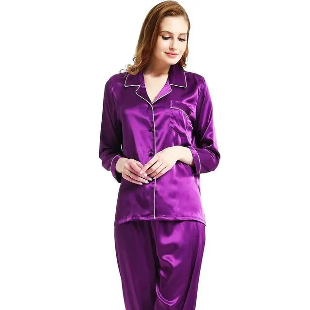 Women's Satin Pajamas Set