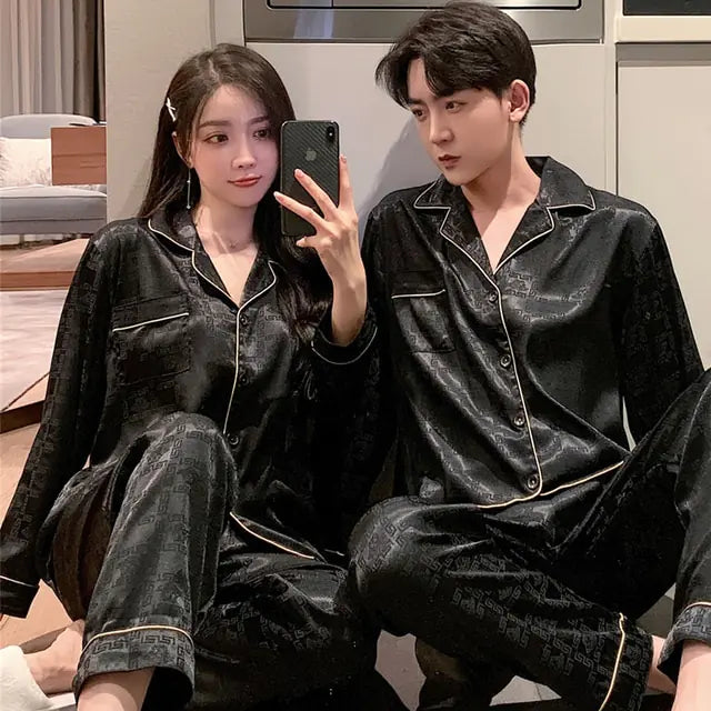 Couple Luxury Silk Pajama Set