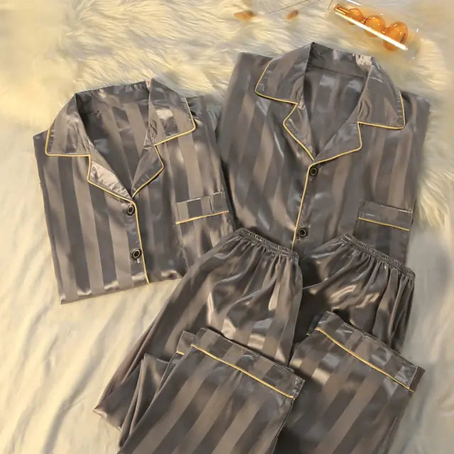 Couple Luxury Silk Pajama Set