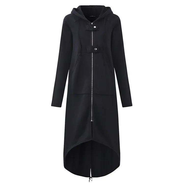 Windbreaker Women Hooded Long Sleeve Zipper Drawstring Casual