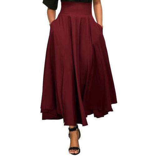 Women's High Waistband Long Skirt