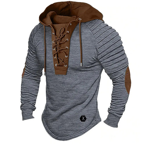 Men's Long Sleeve Fashion Hoodie with Pull Closure