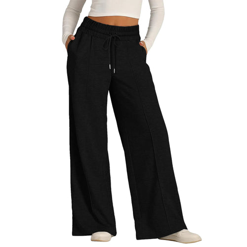 Drawstring Pants For Women- Casual Loose Wide Leg