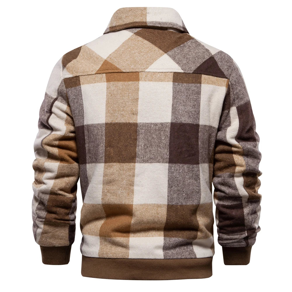 Men's Flannel Plaid Winter Jacket