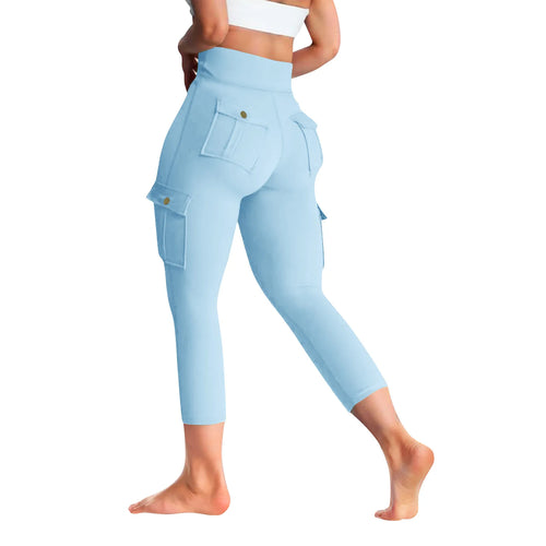 Lift leggings- Casual High Waist Solid Women's Cargo