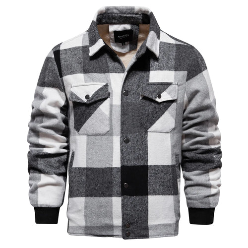 Men's Flannel Plaid Winter Jacket