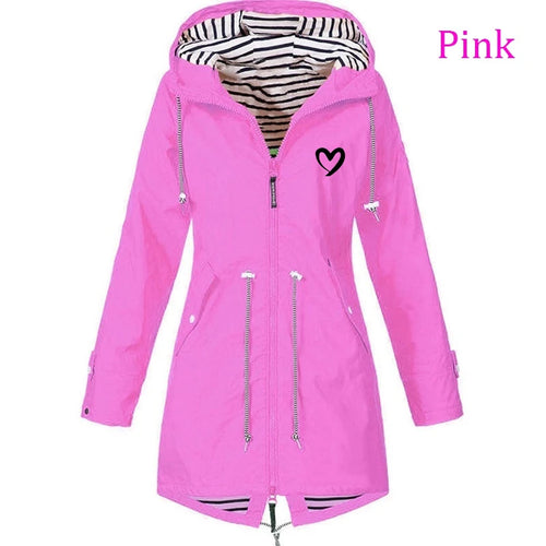 Autumn & Winter Women Outdoor Waterproof Rain Jacket Running Coat