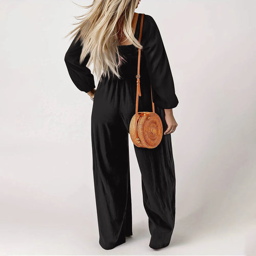 Women Plus Size Autumn Long Sleeve Jumpsuit